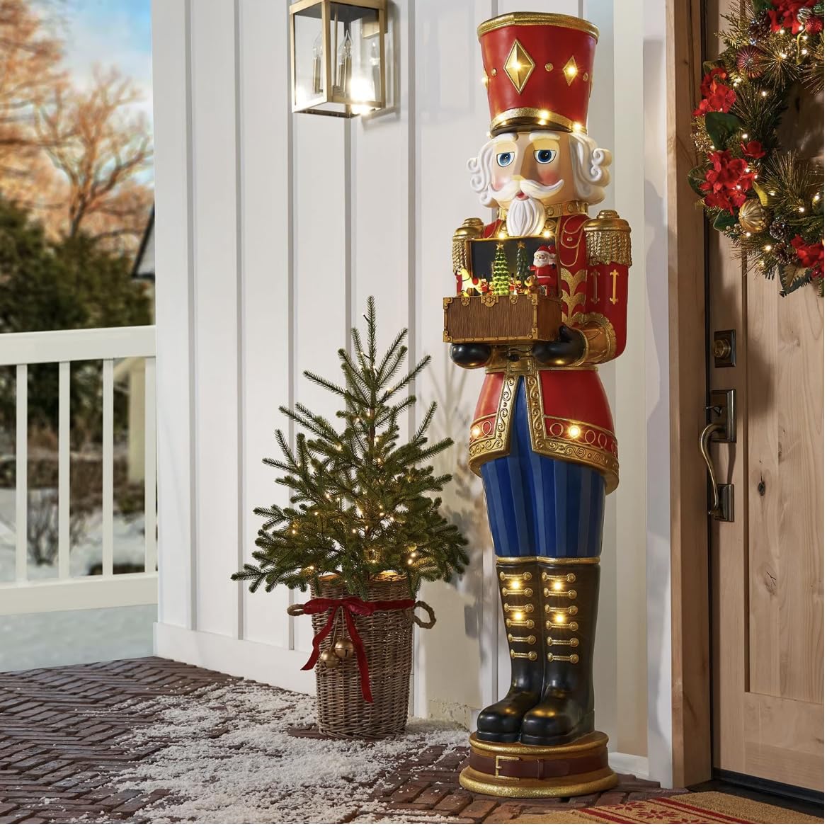 Amazon.com : 6' LED Metallic Grand Nutcracker with Music